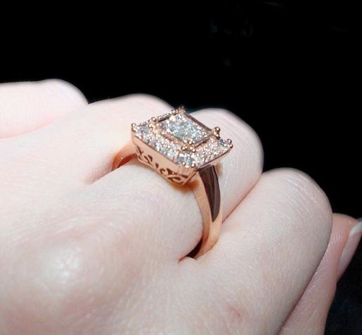 GENUINE 1/2CT DIAMOND CLUSTER RING SOLID 14K ROSE GOLD